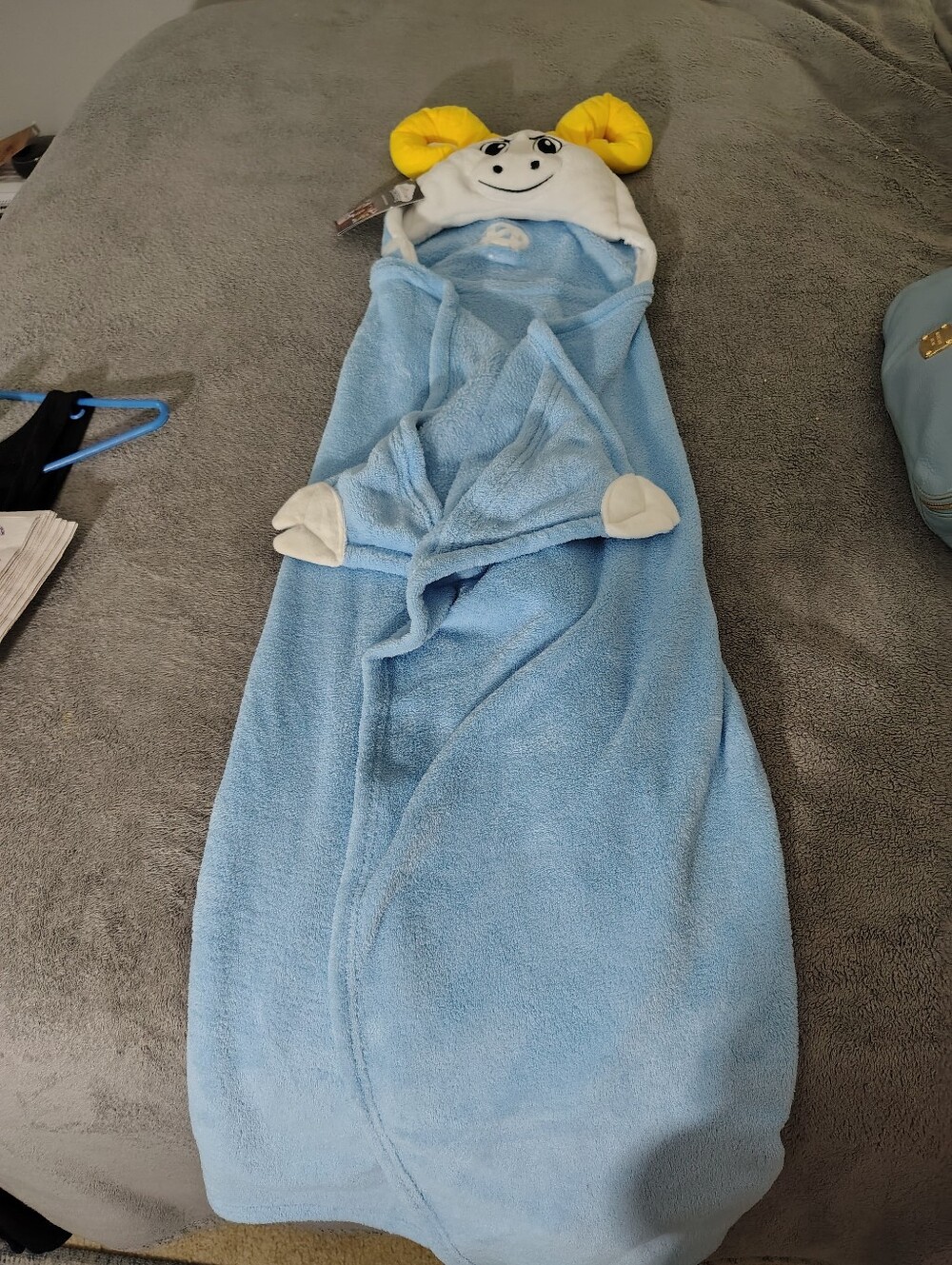 UNC Blue Ram Hooded Kids Costume Wrap